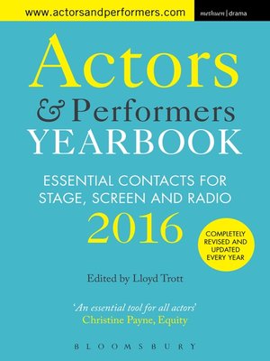 cover image of Actors and Performers Yearbook 2016